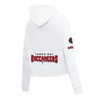 NFL TAMPA BAY BUCCANEERS CLASSIC CHANDAIL À CAPUCHON COURT EN MOLLETON POUR FEMME (BLANC)