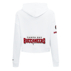 NFL TAMPA BAY BUCCANEERS CLASSIC CHANDAIL À CAPUCHON COURT EN MOLLETON POUR FEMME (BLANC)