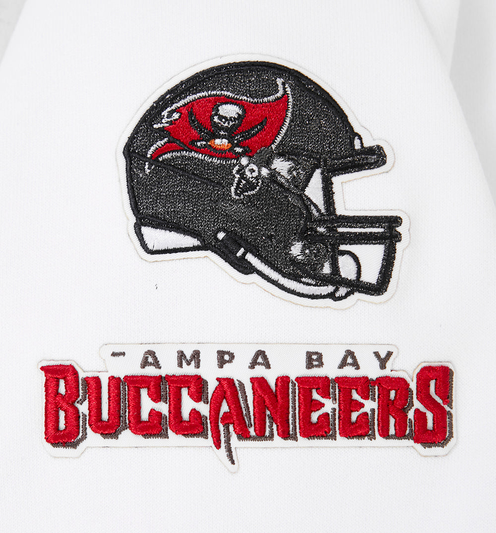 NFL TAMPA BAY BUCCANEERS CLASSIC CHANDAIL À CAPUCHON COURT EN MOLLETON POUR FEMME (BLANC)