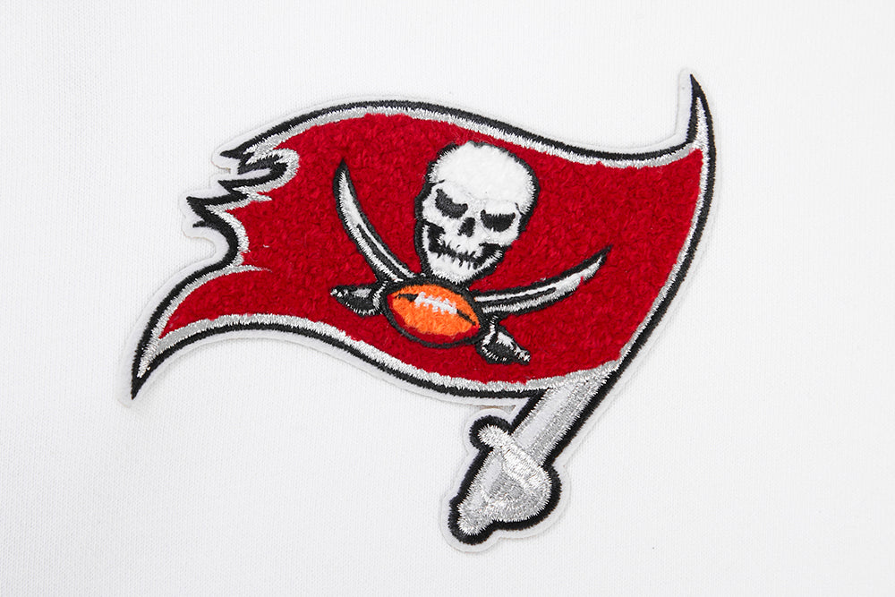 NFL TAMPA BAY BUCCANEERS CLASSIC CHANDAIL À CAPUCHON COURT EN MOLLETON POUR FEMME (BLANC)