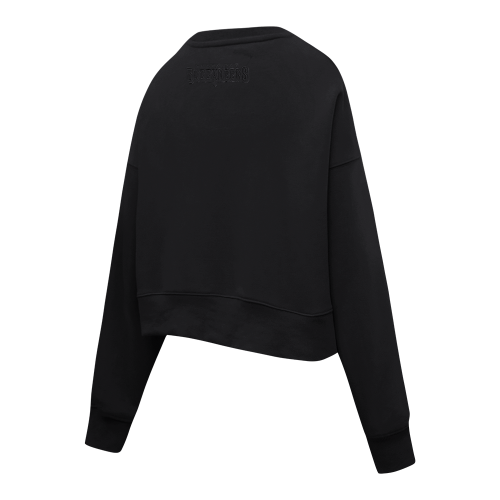 NFL TAMPA BAY BUCCANEERS TRIPLE BLACK WOMEN'S FLC CREWNECK (TRIPLE BLACK WOMEN'S)