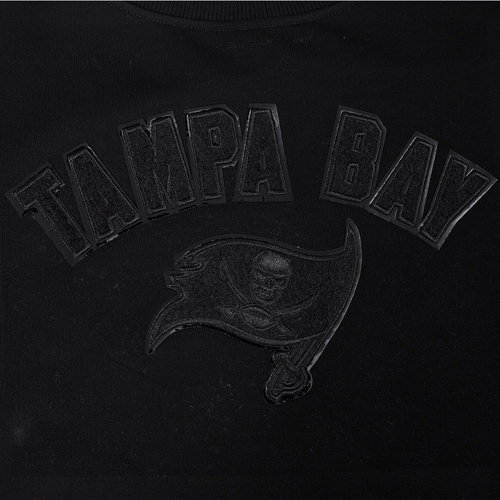 NFL TAMPA BAY BUCCANEERS TRIPLE BLACK WOMEN'S FLC CREWNECK (TRIPLE BLACK WOMEN'S)