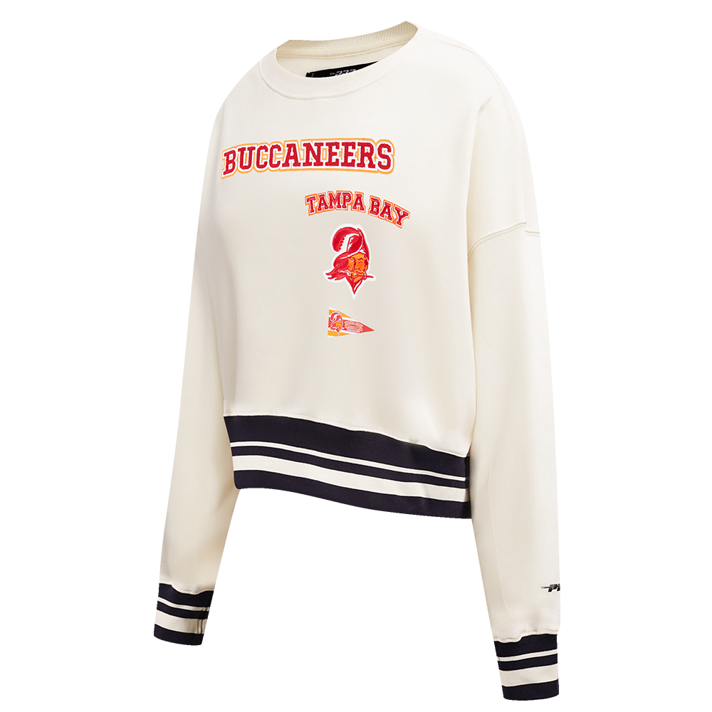 NFL TAMPA BAY BUCCANEERS RETRO CLASSIC CHANDAIL À COL ROND POUR FEMME (COQUILLE D'ŒUF/NOIR)