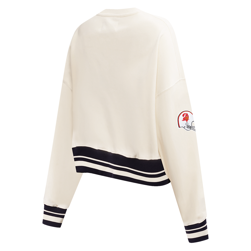 NFL TAMPA BAY BUCCANEERS RETRO CLASSIC CHANDAIL À COL ROND POUR FEMME (COQUILLE D'ŒUF/NOIR)