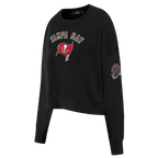 NFL TAMPA BAY BUCCANEERS CLASSIC WOMEN'S FLEECE CREWNECK (BLACK)