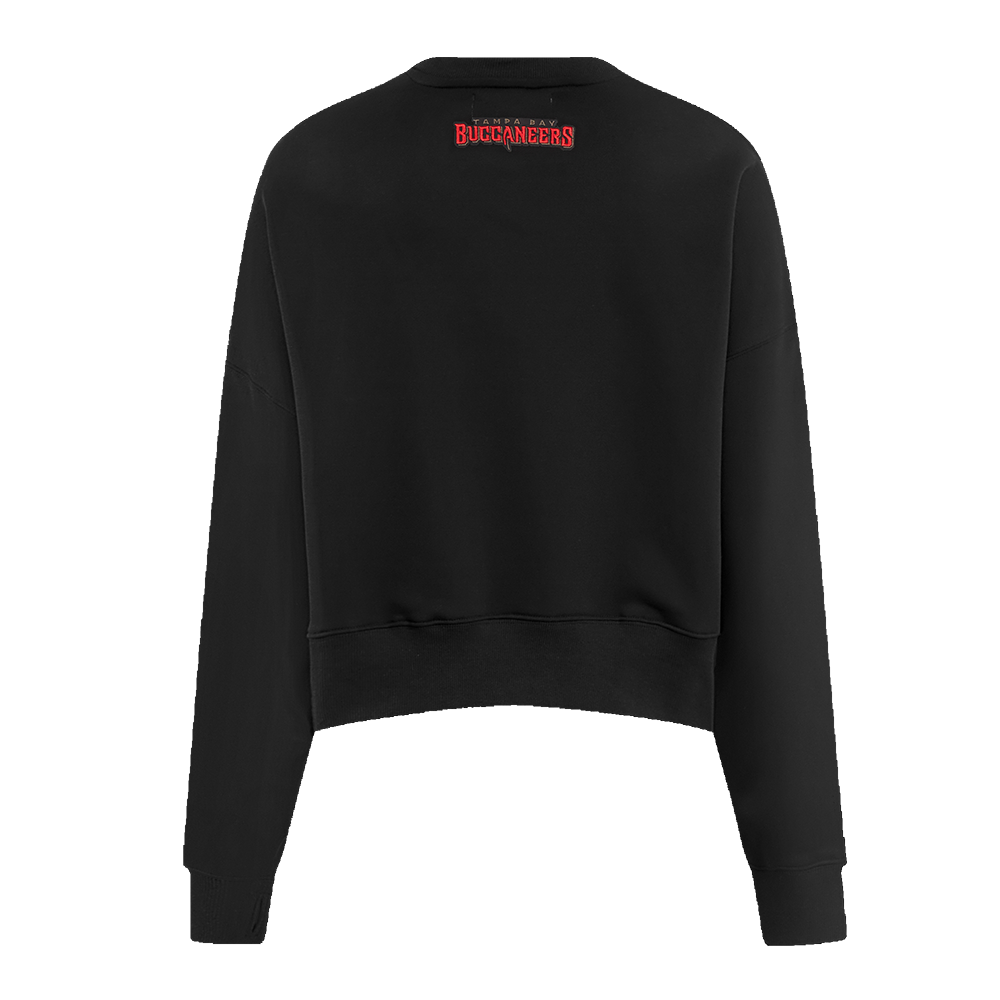 NFL TAMPA BAY BUCCANEERS CLASSIC WOMEN'S FLEECE CREWNECK (BLACK)
