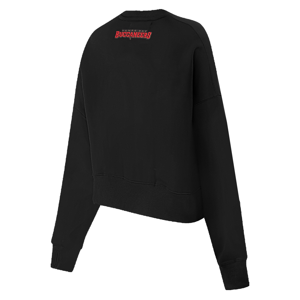 NFL TAMPA BAY BUCCANEERS CLASSIC WOMEN'S FLEECE CREWNECK (BLACK)