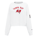 NFL TAMPA BAY BUCCANEERS CLASSIC WOMEN'S FLEECE CREWNECK (WHITE)