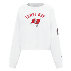NFL TAMPA BAY BUCCANEERS CLASSIC WOMEN'S FLEECE CREWNECK (WHITE)