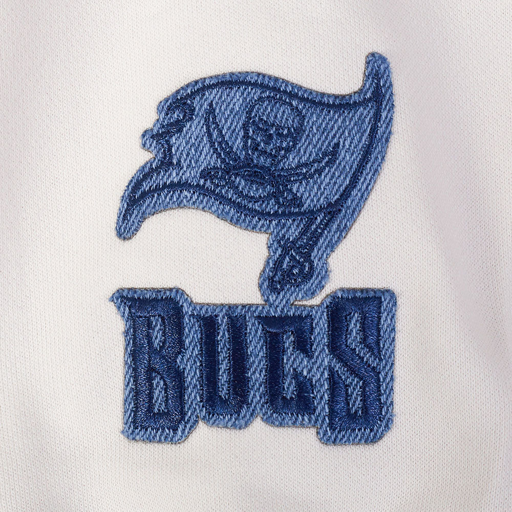 NFL TAMPA BAY BUCCANEERS VARSITY BLUES CHANDAIL À COL ROND EN MOLLETON POUR FEMME (LIN)