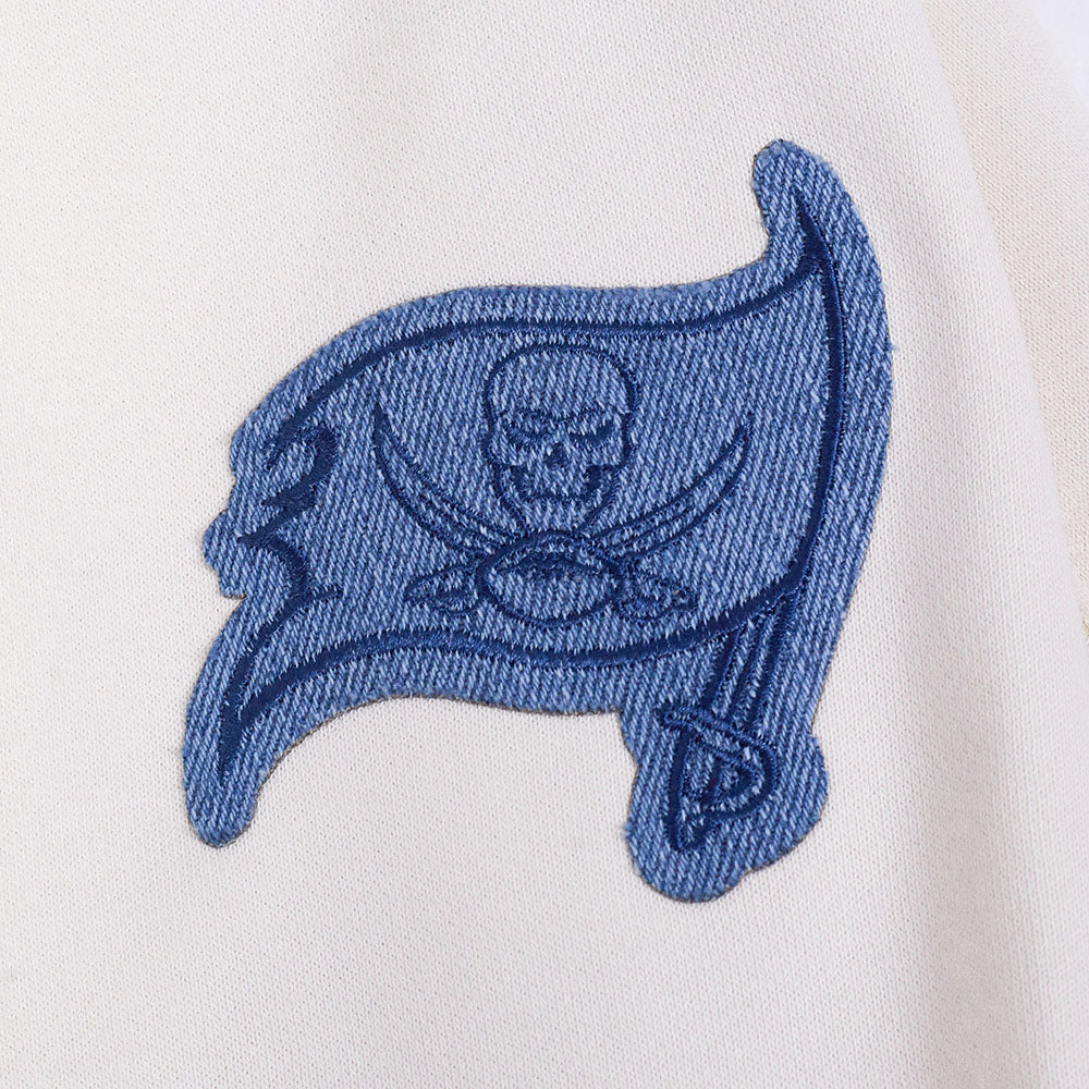 NFL TAMPA BAY BUCCANEERS VARSITY BLUES CHANDAIL À COL ROND EN MOLLETON POUR FEMME (LIN)