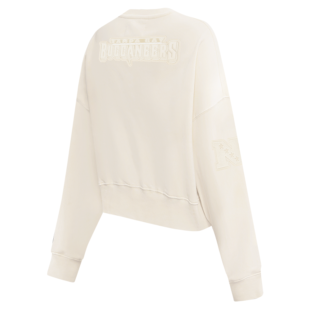NFL TAMPA BAY BUCCANEERS NEUTRAL CHANDAIL À COL ROND EN MOLLETON POUR FEMME (COQUILLE D'ŒUF)