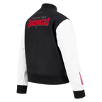 NFL TAMPA BAY BUCCANEERS CLASSIC WOMEN'S WOOL VARSITY JACKET (BLACK/WHITE)