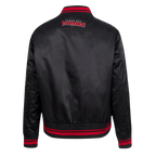 NFL TAMPA BAY BUCCANEERS SCRIPT TAIL BLOUSON EN SATIN POUR FEMME (NOIR/ROUGE/NOIR)