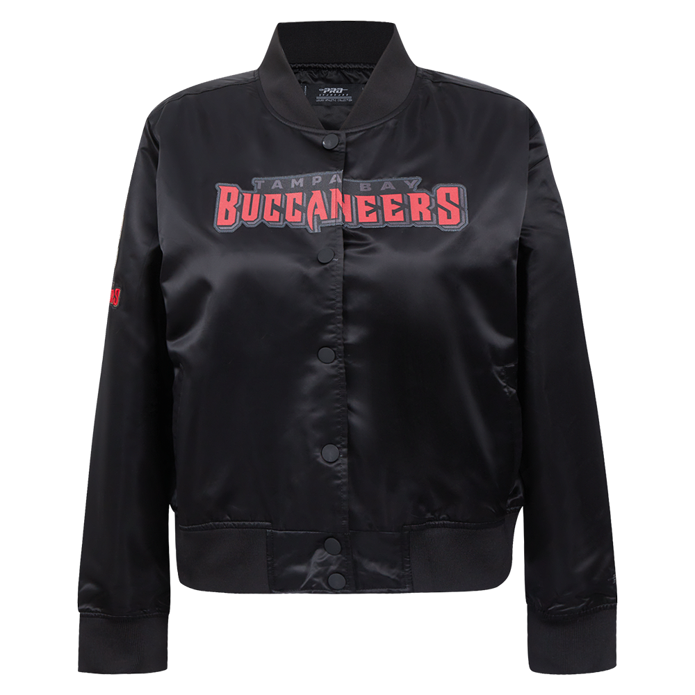 NFL TAMPA BAY BUCCANEERS CLASSIC BLOUSON EN SATIN POUR FEMME (NOIR)