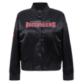 NFL TAMPA BAY BUCCANEERS CLASSIC BLOUSON EN SATIN POUR FEMME (NOIR)