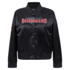 NFL TAMPA BAY BUCCANEERS CLASSIC BLOUSON EN SATIN POUR FEMME (NOIR)