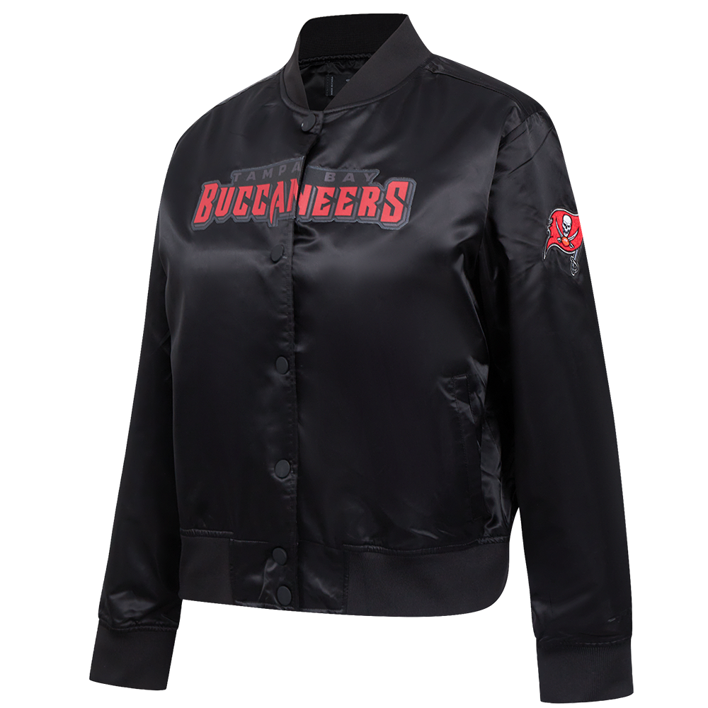 NFL TAMPA BAY BUCCANEERS CLASSIC BLOUSON EN SATIN POUR FEMME (NOIR)