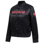 NFL TAMPA BAY BUCCANEERS CLASSIC BLOUSON EN SATIN POUR FEMME (NOIR)