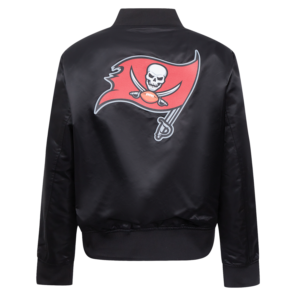 NFL TAMPA BAY BUCCANEERS CLASSIC BLOUSON EN SATIN POUR FEMME (NOIR)