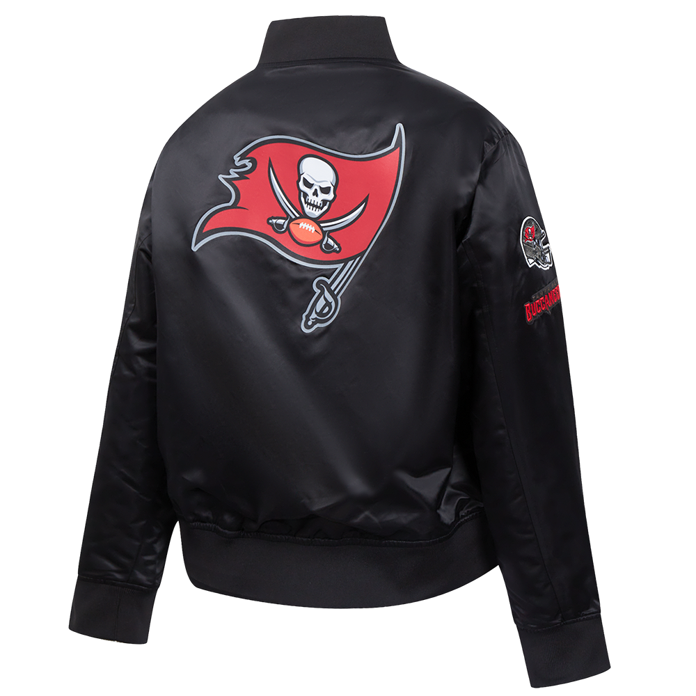 NFL TAMPA BAY BUCCANEERS CLASSIC BLOUSON EN SATIN POUR FEMME (NOIR)