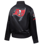 NFL TAMPA BAY BUCCANEERS CLASSIC BLOUSON EN SATIN POUR FEMME (NOIR)