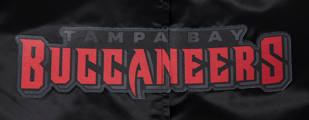 NFL TAMPA BAY BUCCANEERS CLASSIC BLOUSON EN SATIN POUR FEMME (NOIR)