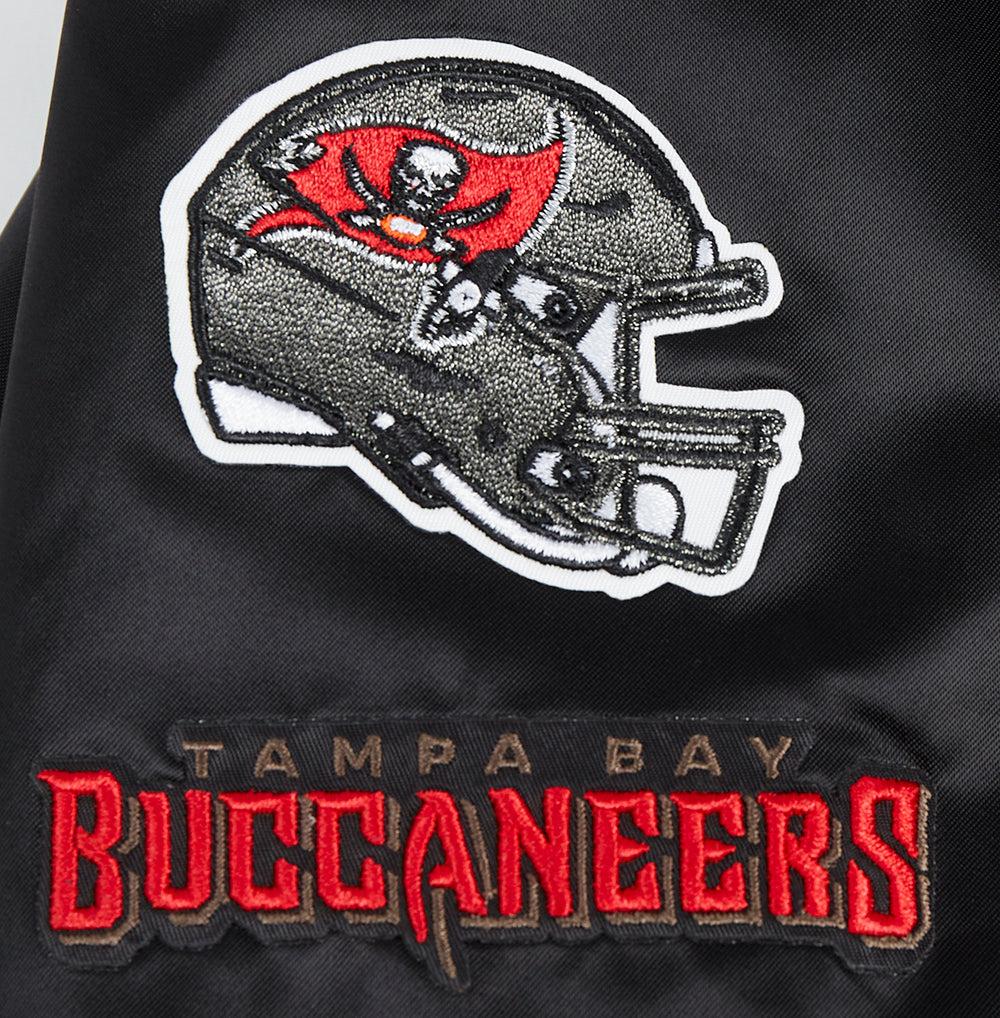 NFL TAMPA BAY BUCCANEERS CLASSIC BLOUSON EN SATIN POUR FEMME (NOIR)