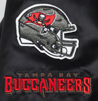NFL TAMPA BAY BUCCANEERS CLASSIC BLOUSON EN SATIN POUR FEMME (NOIR)