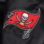 NFL TAMPA BAY BUCCANEERS CLASSIC BLOUSON EN SATIN POUR FEMME (NOIR)