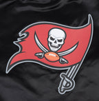 NFL TAMPA BAY BUCCANEERS CLASSIC BLOUSON EN SATIN POUR FEMME (NOIR)
