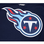 NFL TENNESSEE TITANS SCRIPT TAIL CHEMISE BOUTONNÉE EN FILET POUR HOMME (MARINE MINUIT)