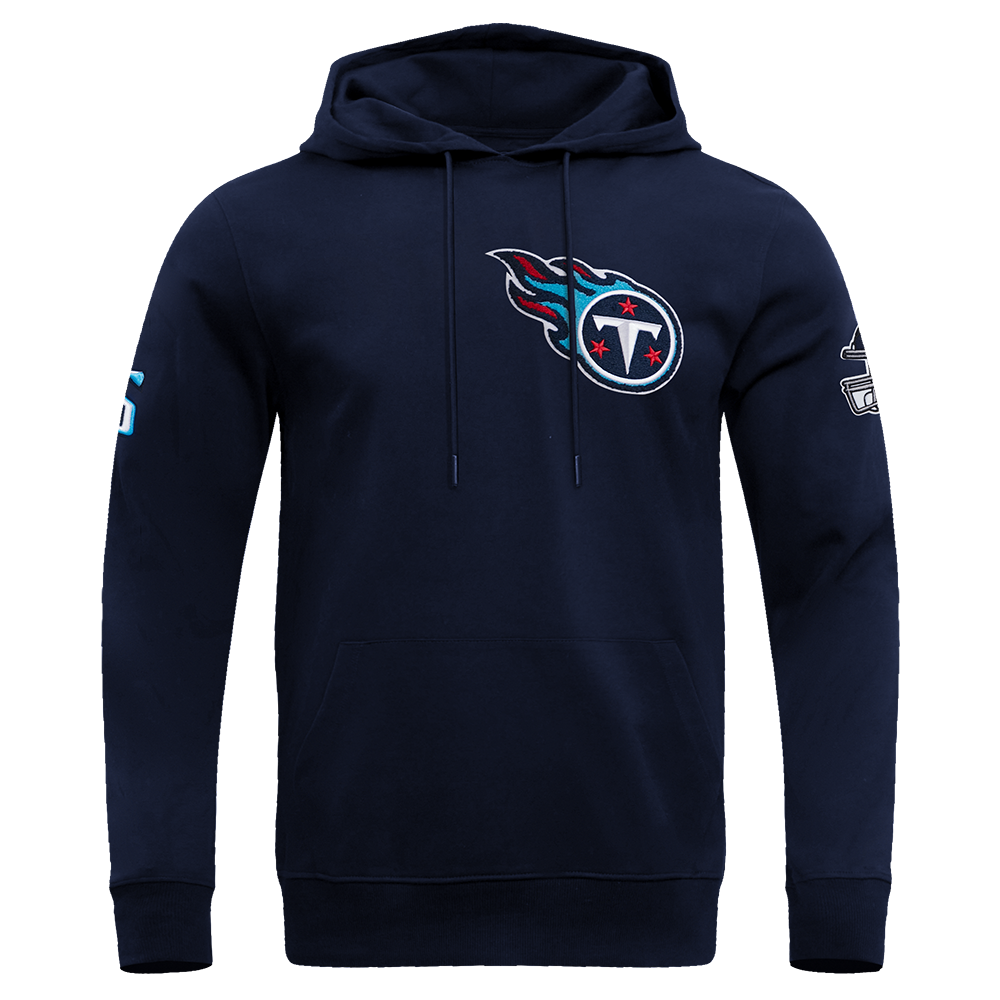 NFL TENNESSEE TITANS CLASSIC MEN'S CHENILLE DK PO HOODIE (MIDNIGHT NAVY)