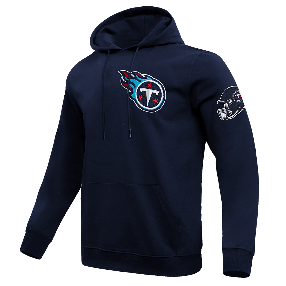 NFL TENNESSEE TITANS CLASSIC MEN'S CHENILLE DK PO HOODIE (MIDNIGHT NAVY)