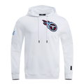 NFL TENNESSEE TITANS CLASSIC CHENILLE DOUBLE KNIT PULLOVER HOODIE (WHITE)