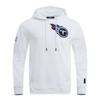 NFL TENNESSEE TITANS CLASSIC CHENILLE DOUBLE KNIT PULLOVER HOODIE (WHITE)