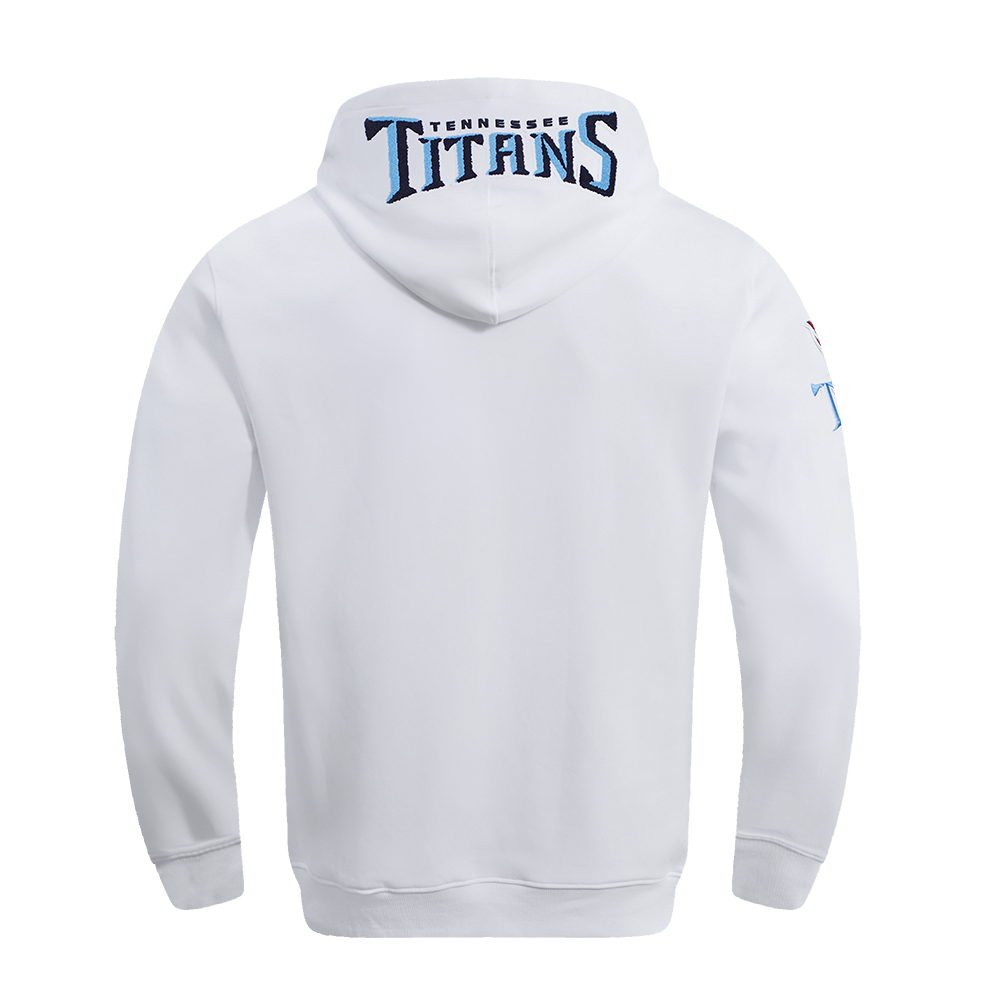 NFL TENNESSEE TITANS CLASSIC CHENILLE DOUBLE KNIT PULLOVER HOODIE (WHITE)