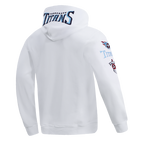 NFL TENNESSEE TITANS CLASSIC CHENILLE DOUBLE KNIT PULLOVER HOODIE (WHITE)