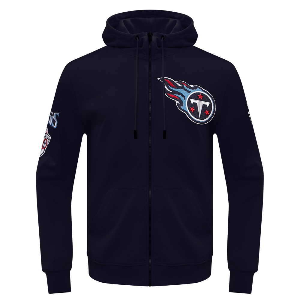 NFL TENNESSEE TITANS CLASSIC CHENILLE ZIP PO HOODIE (MIDNIGHT NAVY)