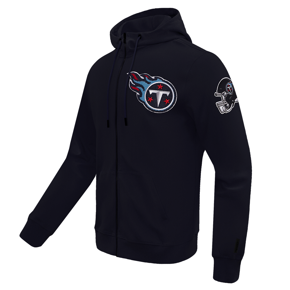 NFL TENNESSEE TITANS CLASSIC CHENILLE ZIP PO HOODIE (MIDNIGHT NAVY)