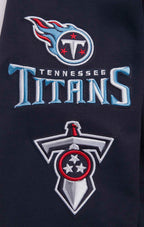 NFL TENNESSEE TITANS CLASSIC CHENILLE ZIP PO HOODIE (MIDNIGHT NAVY)