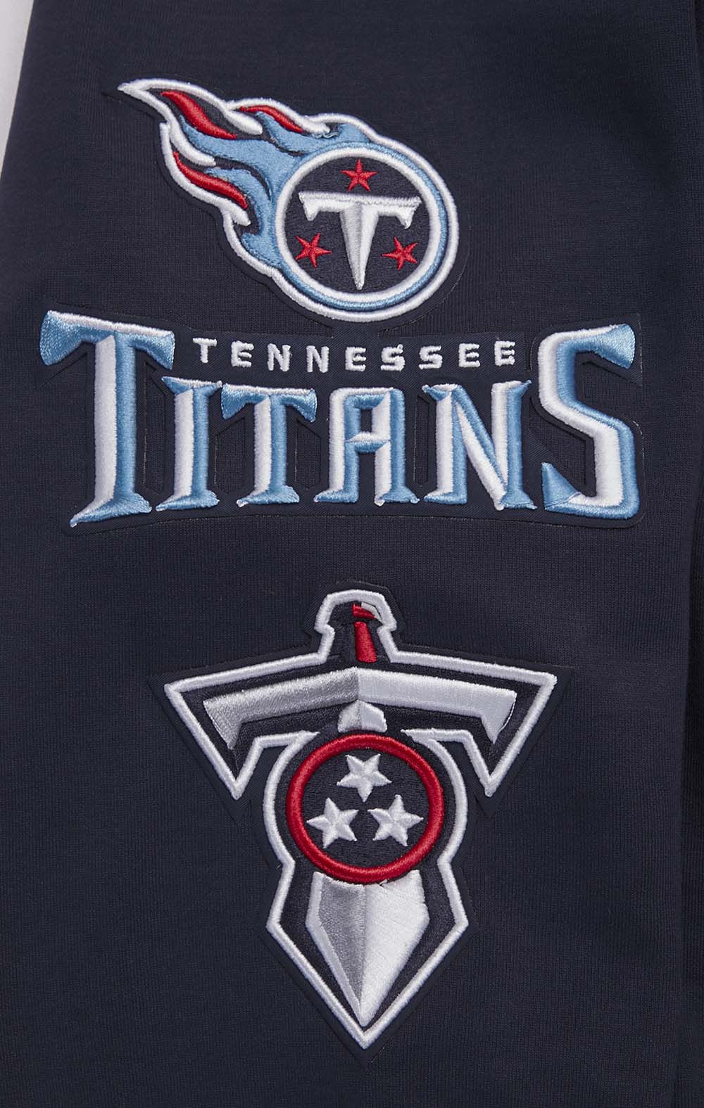 NFL TENNESSEE TITANS CLASSIC CHENILLE ZIP PO HOODIE (MIDNIGHT NAVY)