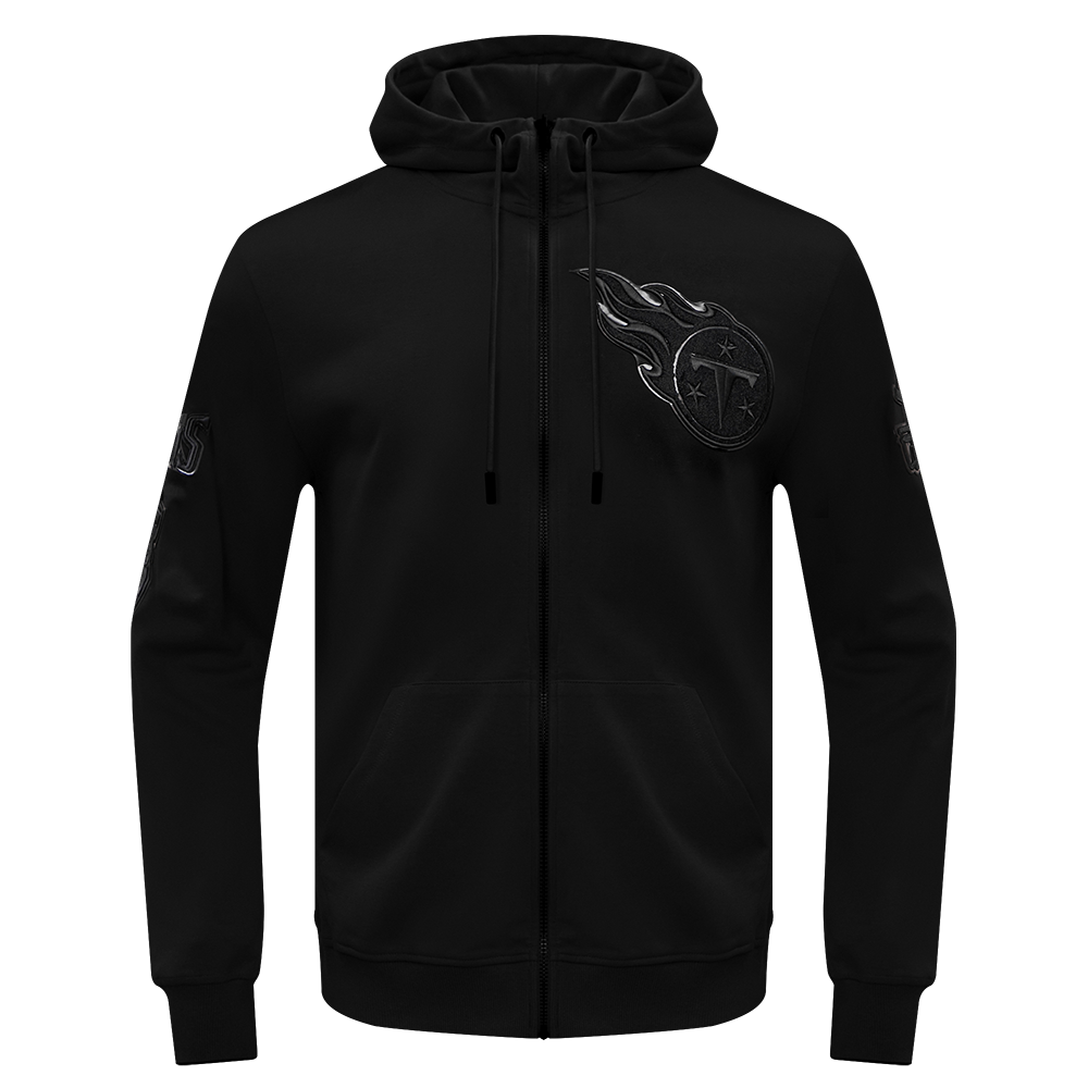 NFL TENNESSEE TITANS TRIPLE BLACK MEN'S DK FZ HOODIE (TRIPLE BLACK)