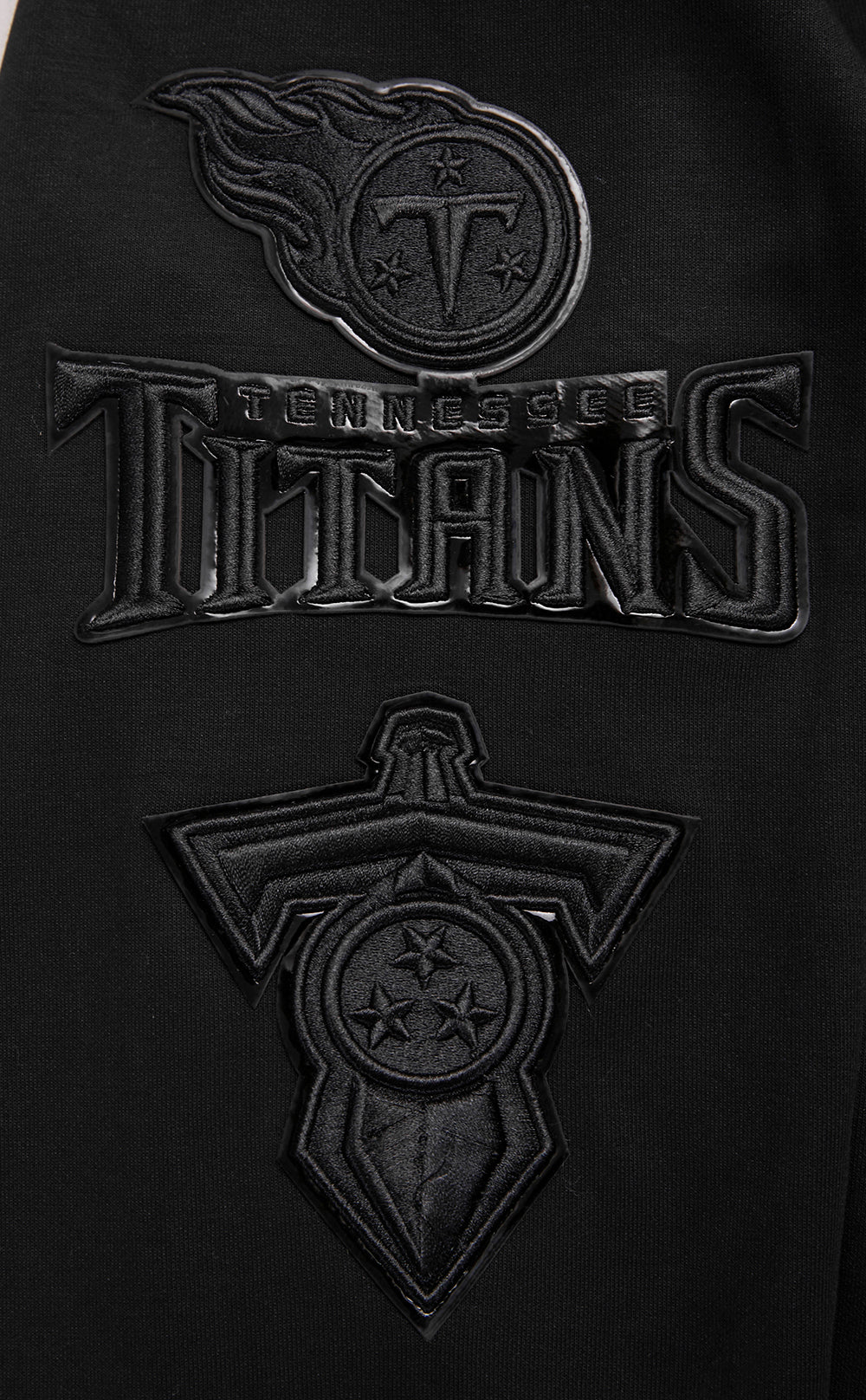 NFL TENNESSEE TITANS TRIPLE BLACK MEN'S DK FZ HOODIE (TRIPLE BLACK)