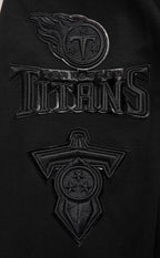 NFL TENNESSEE TITANS TRIPLE BLACK MEN'S DK FZ HOODIE (TRIPLE BLACK)