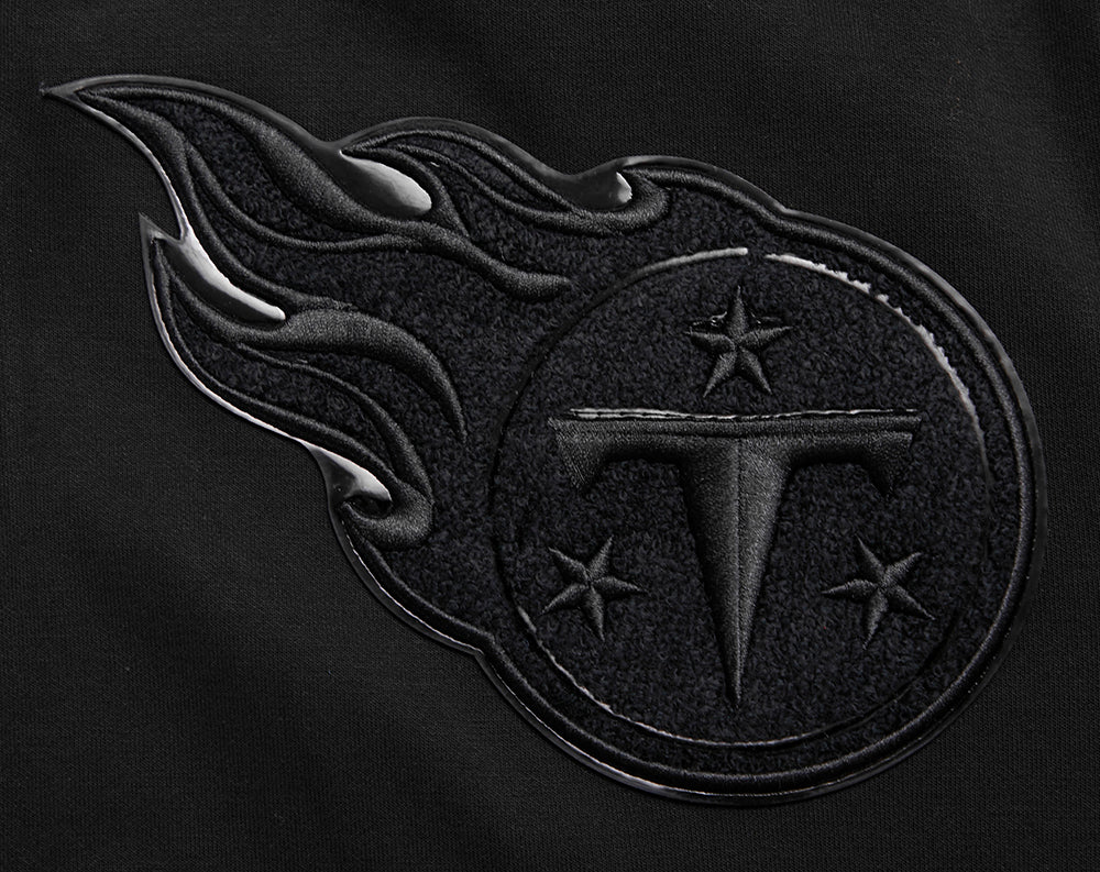 NFL TENNESSEE TITANS TRIPLE BLACK MEN'S DK FZ HOODIE (TRIPLE BLACK)