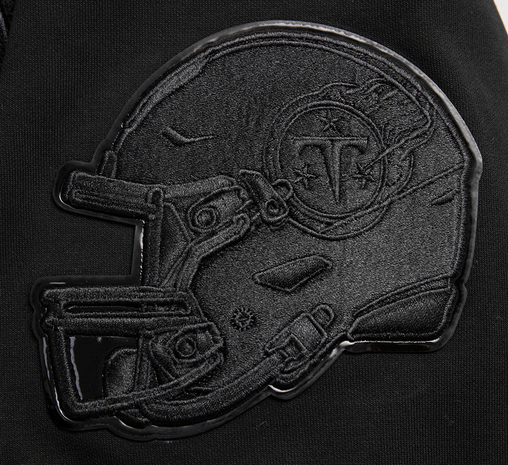 NFL TENNESSEE TITANS TRIPLE BLACK MEN'S DK FZ HOODIE (TRIPLE BLACK)