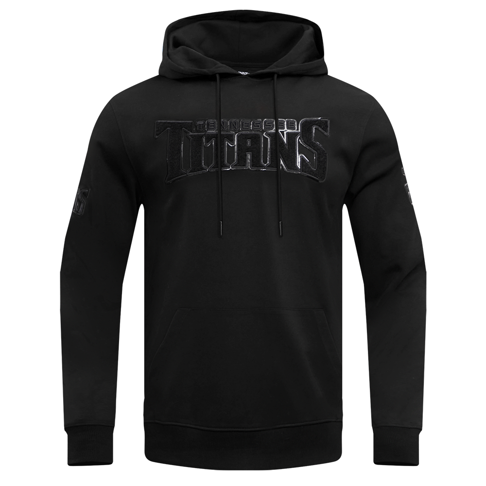 NFL TENNESSEE TITANS TRIPLE BLACK MEN'S DK PO HOODIE (TRIPLE BLACK MEN'S)