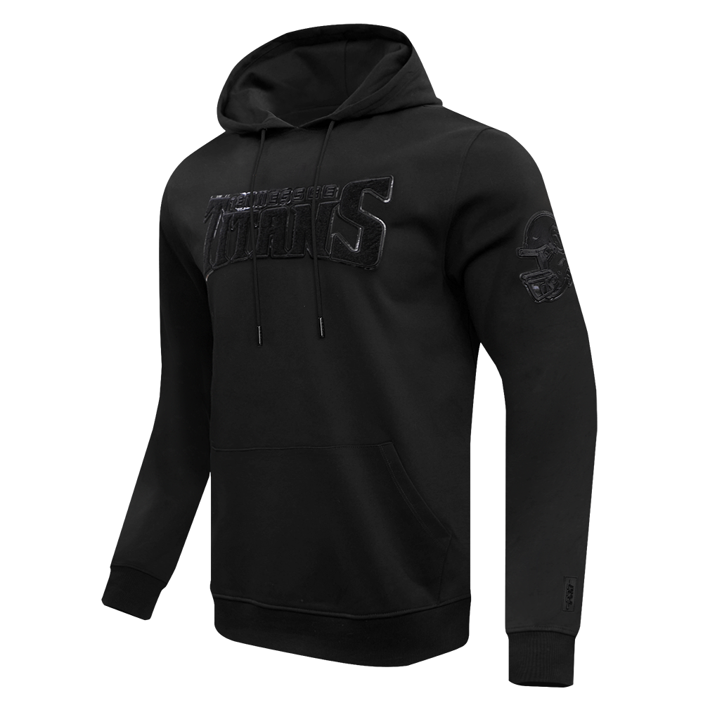 NFL TENNESSEE TITANS TRIPLE BLACK MEN'S DK PO HOODIE (TRIPLE BLACK MEN'S)