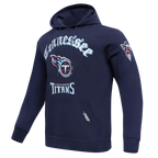 NFL TENNESSEE TITANS OLD ENGLISH MEN'S FLC PO HOODIE (MIDNIGHT NAVY)